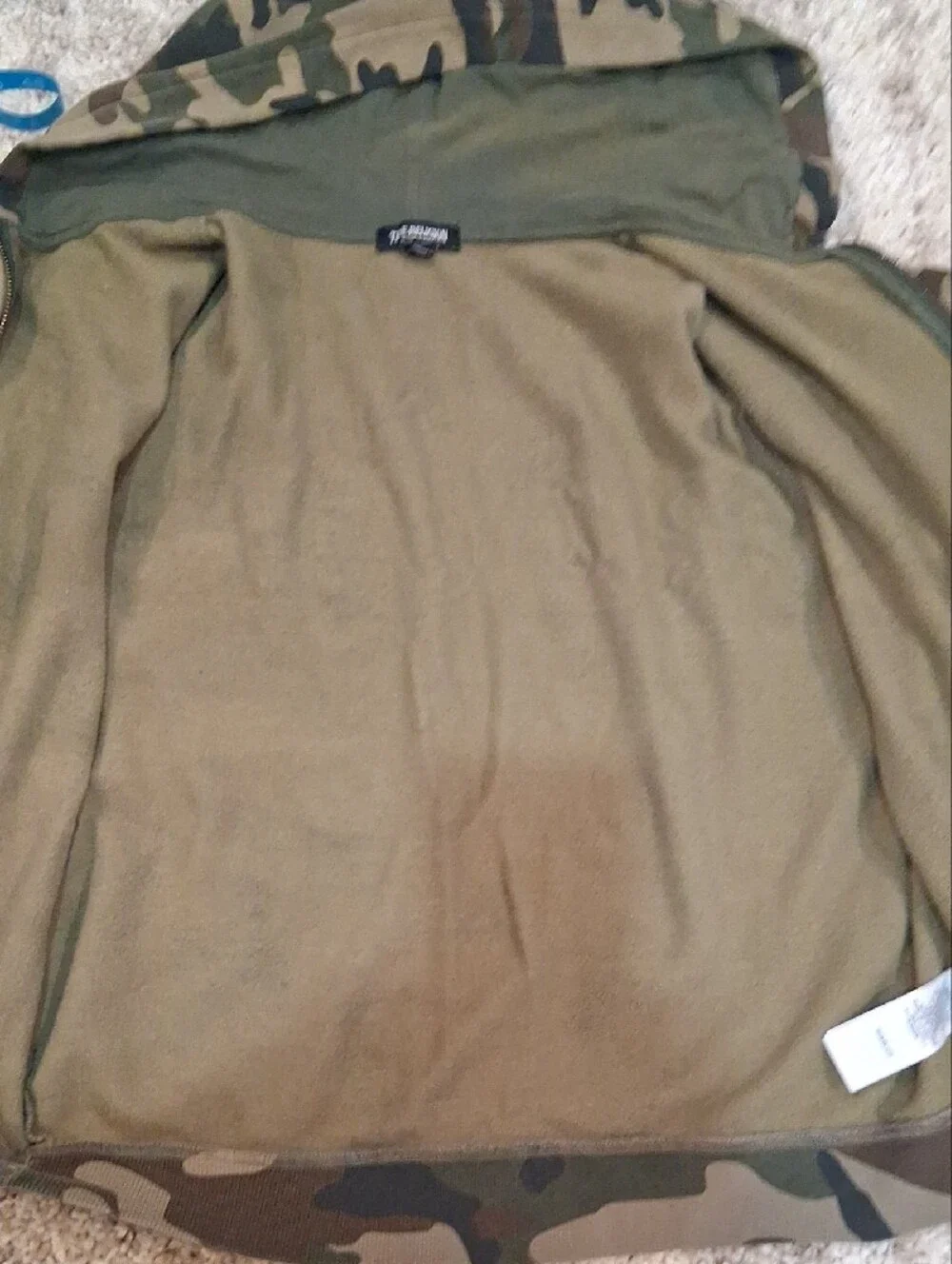 True Religion Men's Outline True Camo Zip-Up Hoodie Size M